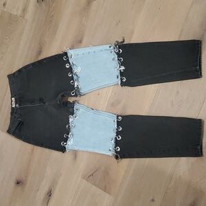 For @salis4 - Guess Women's 30 DIY Distressed Jeans with Multi-Panel Denim